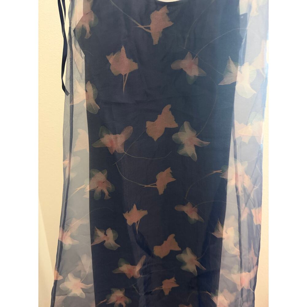 New NWT Caara Aletta navy flutter dress sz L $222 - Picture 7 of 8